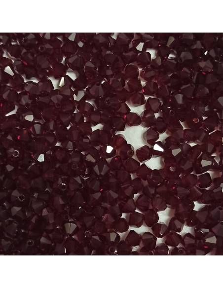Bicono in Cristallo GT Crystal mm 4 Dark Siam - 144PZ