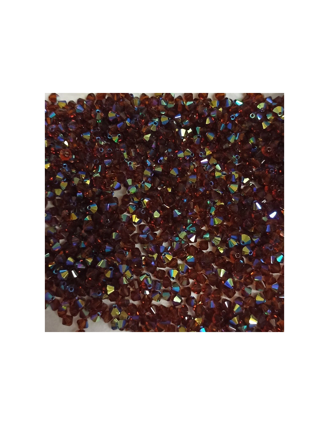 Bicone Dark Topaz AB 4 mm - 144 pcs - Biconi