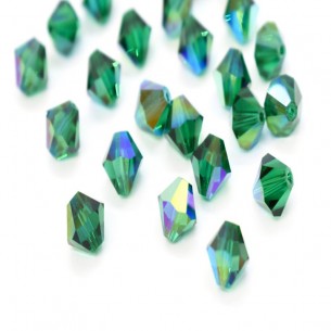 Bicone Emerald AB 4 mm -... 2