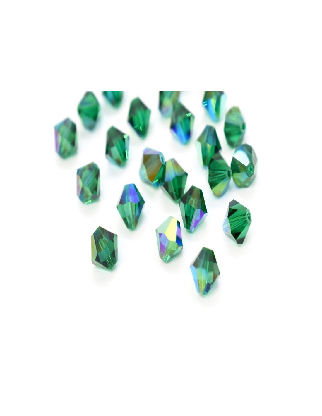 Bicono in Cristallo GT Crystal mm 4 Emerald AB - 144PZ