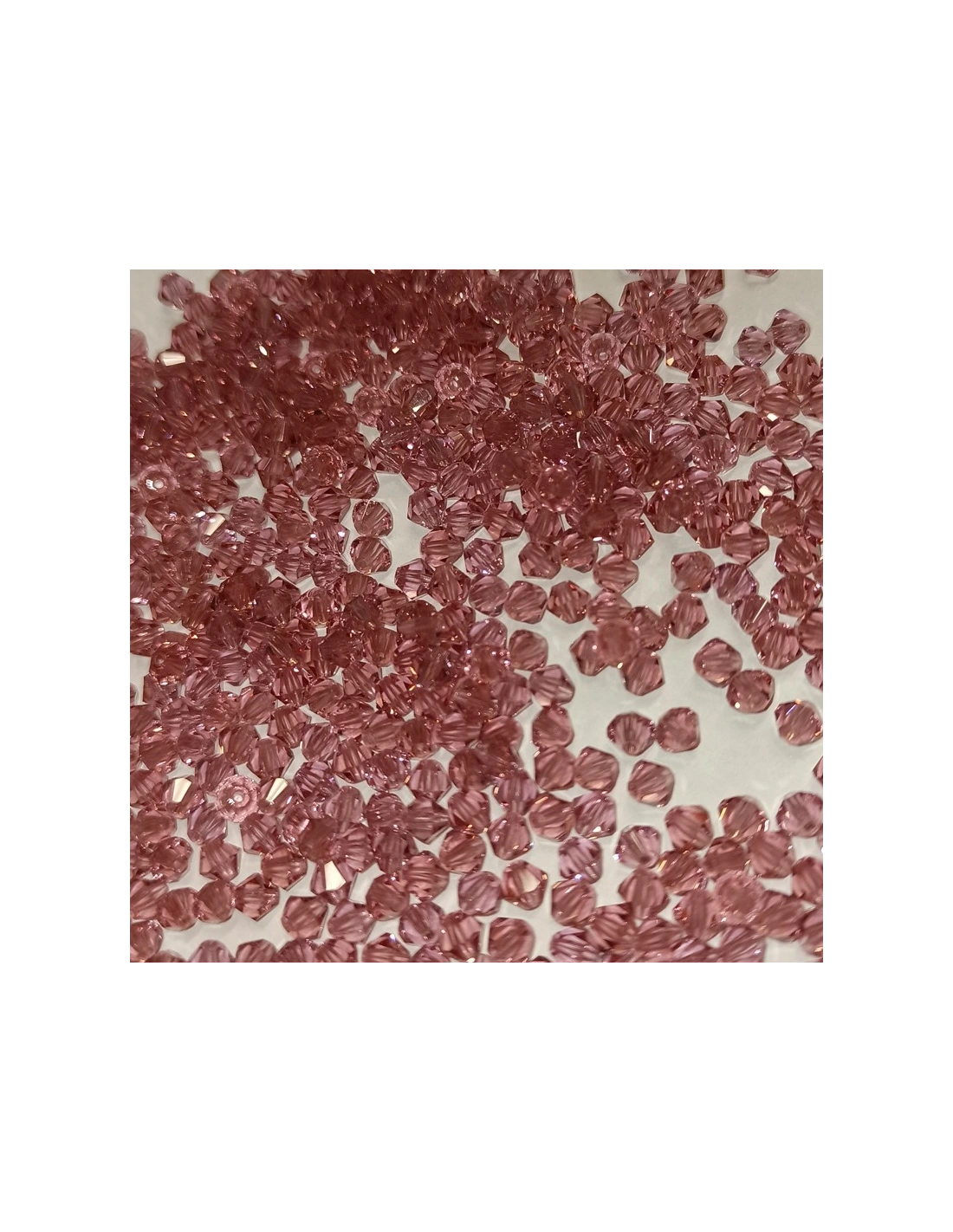 Bicone French Rose 4 mm- 144 pcs - Biconi