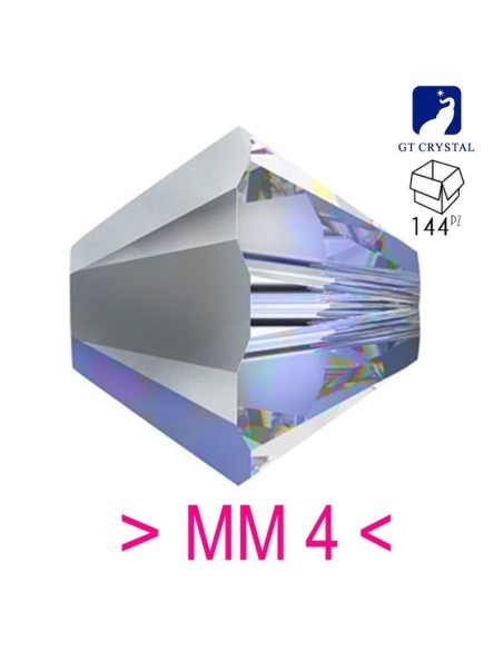 Bicono in Cristallo GT Crystal mm 4 Heliotrope - 144PZ