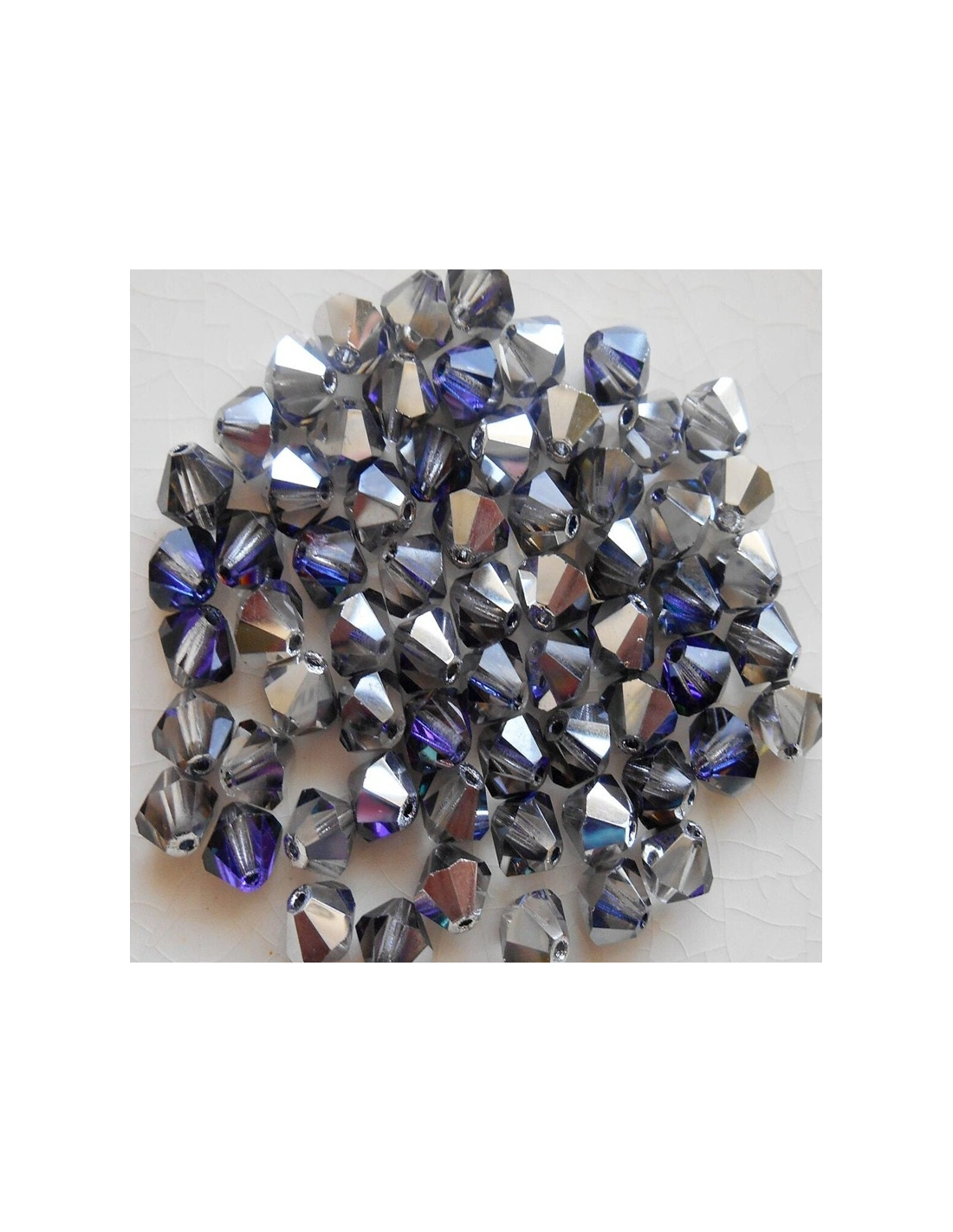 Bicone Heliotrope 4 mm- 144Pcs - Biconi