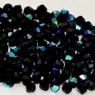 Bicone  Jet AB 4 mm - 144 pcs 2