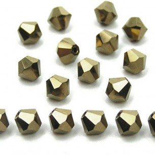 Bicono in Cristallo mm GT Crystal 4 Jet Gold Bronze - 144PZ 2