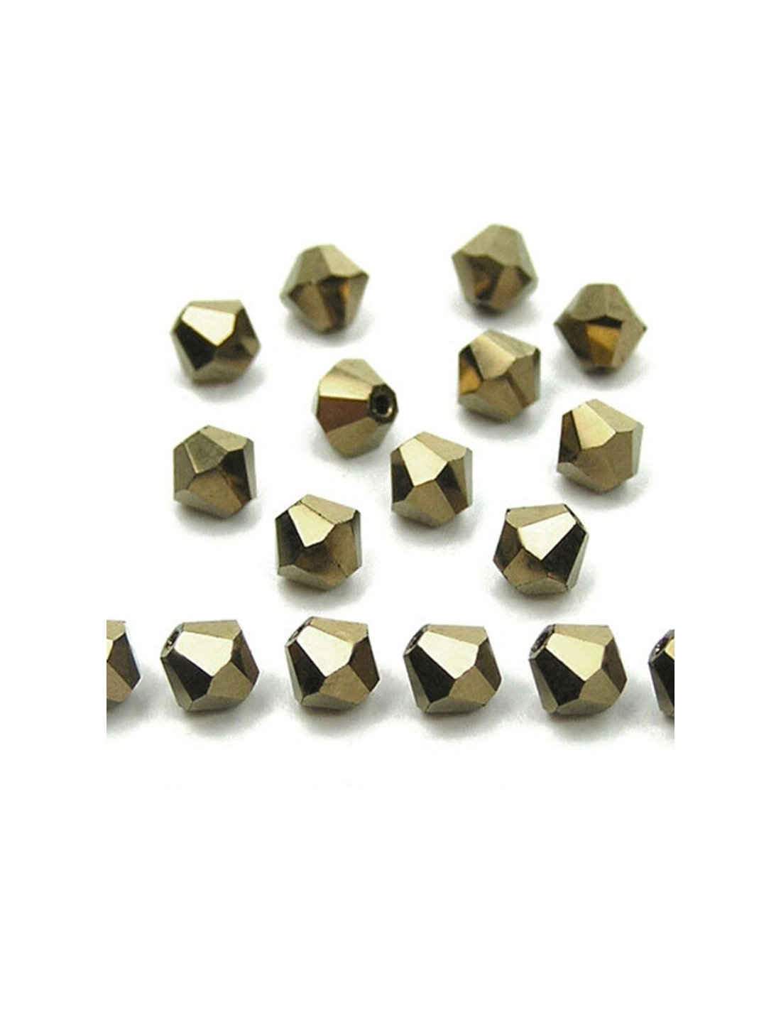 Bicono in Cristallo mm GT Crystal 4 Jet Gold Bronze - 144PZ