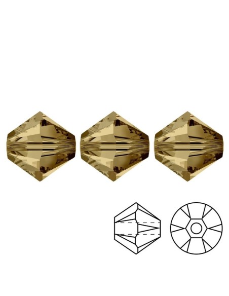 Bicono in Cristallo GT Crystal Lt. Col. Topaz - 144PZ