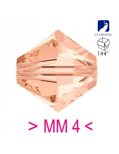 Bicono in Cristallo GT Crystal mm 4 Lt. Peach - 144PZ