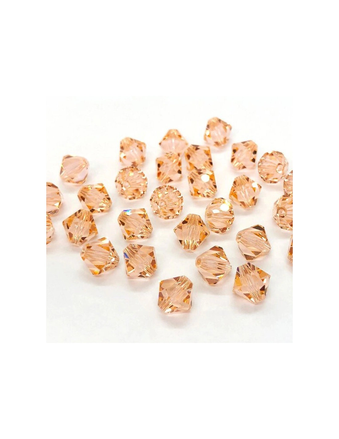 Bicone 4 mm Lt. Peach - 144 pcs - Biconi