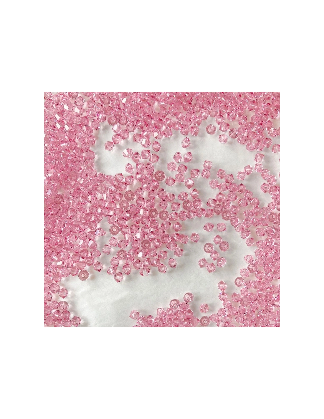 Bicone Lt. Rose 4 mm  - 144pcs - Biconi