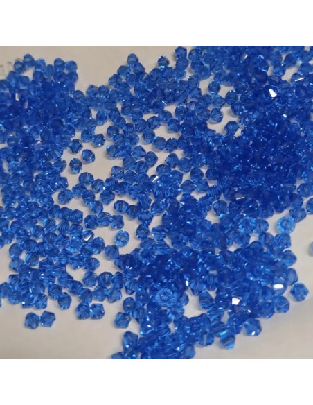 Bicono in Cristallo GT Crystal mm 4 Sapphire - 144PZ