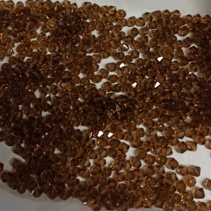 Bicono in Cristallo GT Crystal mm 4 Smoked Topaz - 144PZ 2