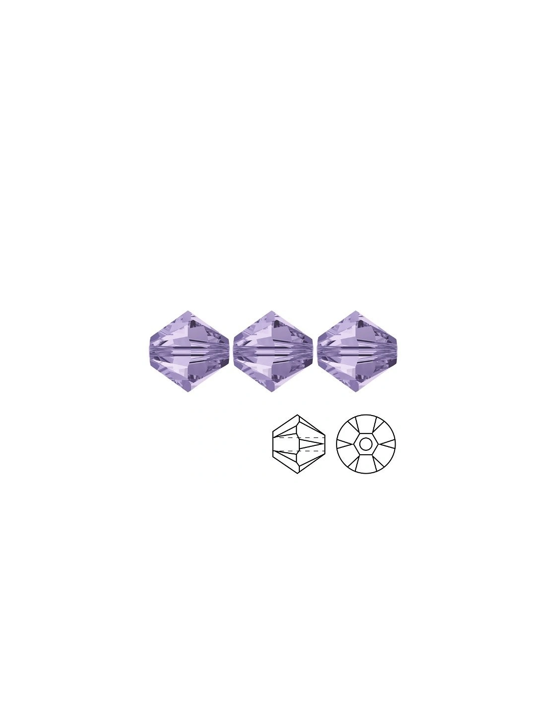 Bicono in Cristallo GT Crystal mm 4 Violet - 144PZ