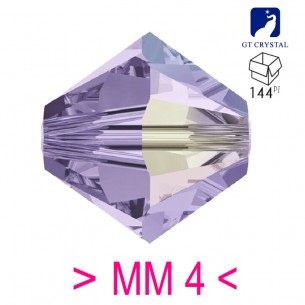 Bicono in Cristallo GT Crystal mm 4 Violet AB - 144PZ