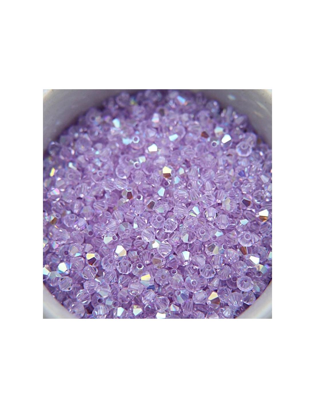 Bicone  Violet AB 4 mm - 144 pcs - Biconi