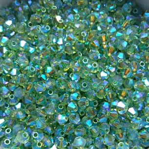 Bicono in Cristallo GT Crystal mm 4 Peridot AB - 144PZ 2