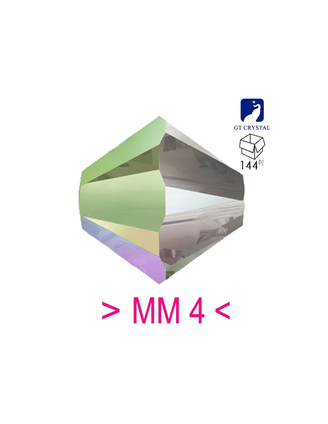 Bicone Vitrail  4mm - 144 pcs - Biconi