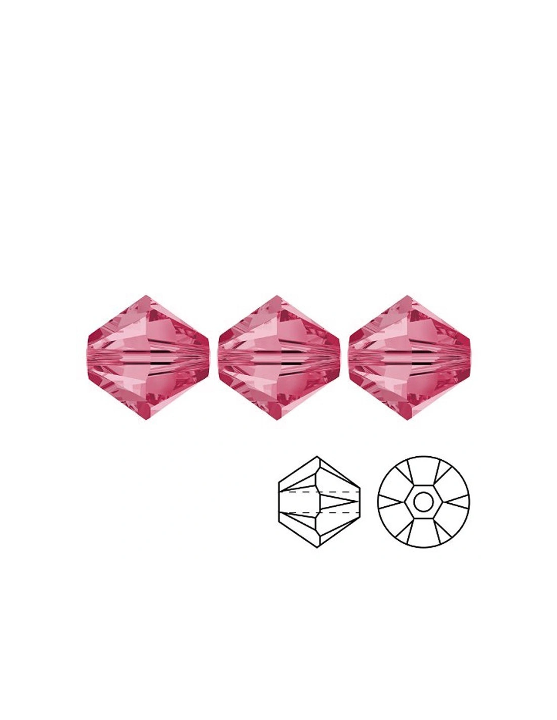Bicono Swarovski mm 4 Indian Pink - 144PZ - Biconi