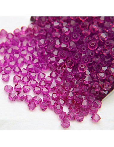Bicone Swarovski mm 4 Fuchsia - 144 pcs Bicone Swarovski mm 4 Fuchsia - 144 pcs