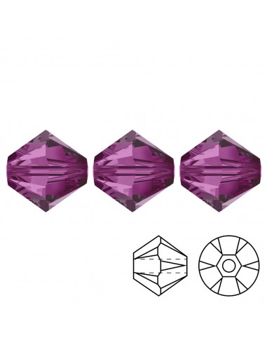 Bicone Swarovski mm 4 Fuchsia - 144 pcs Bicone Swarovski mm 4 Fuchsia - 144 pcs