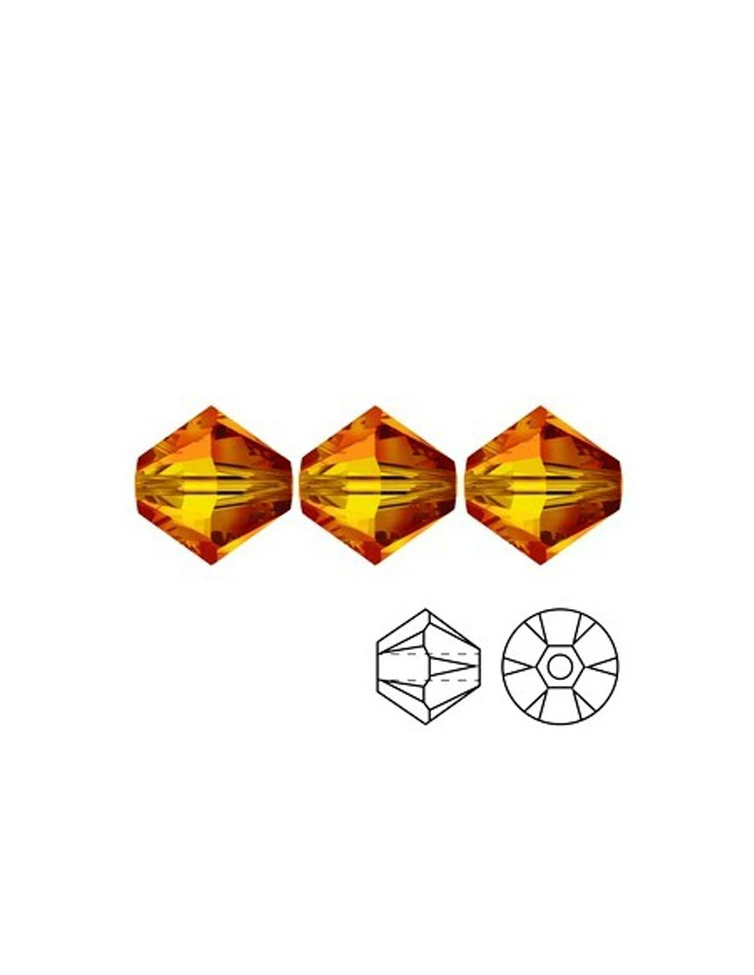 Bicone Swarovski mm 4 Fireopal - 144 pcs - Biconi