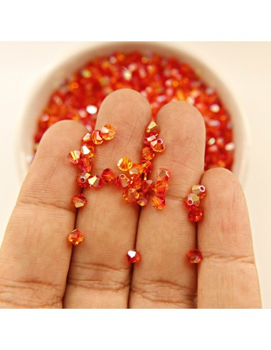 Bicone Swarovski mm 4 Fireopal AB -... Bicone Swarovski mm 4 Fireopal AB -...