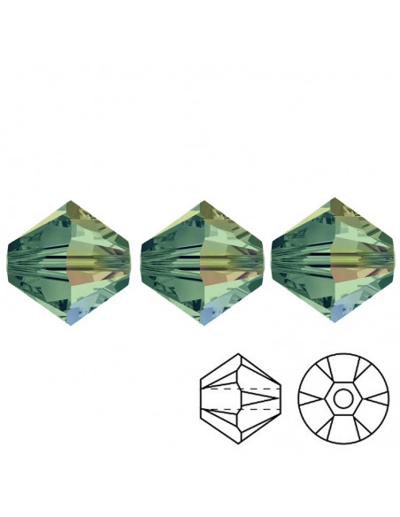 Bicono Swarovski mm 4 Erinite AB - 144PZ Bicono Swarovski mm 4 Erinite AB - 144PZ