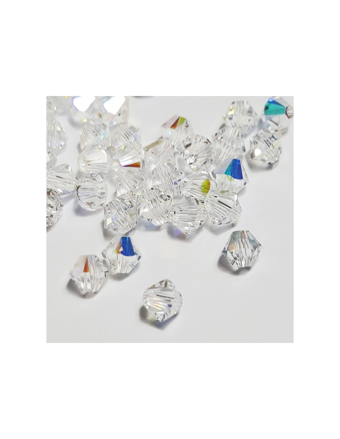 Bicone Crystal AB mm 5  - 144 pcs - Biconi