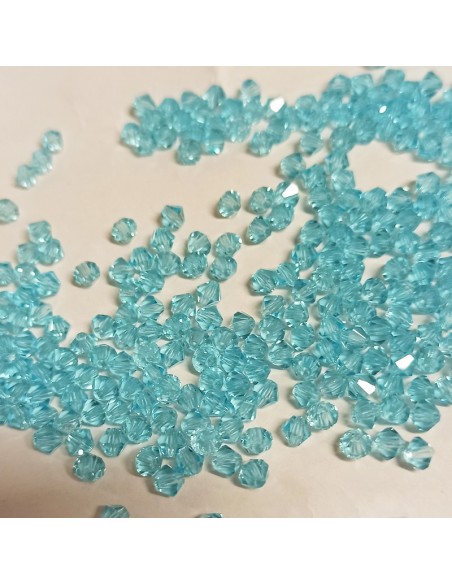 Bicono in Cristallo GT Crystal mm 6 Aqua - 144PZ