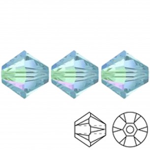 Bicono in Cristallo GT Crystal mm 6 Aqua AB - 144PZ 2