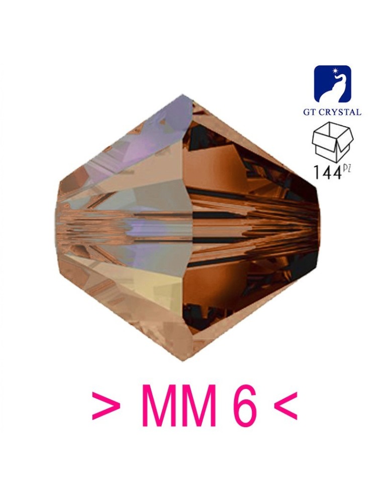 Bicono in Cristallo GT Crystal mm 6 Sliperit - 144PZ