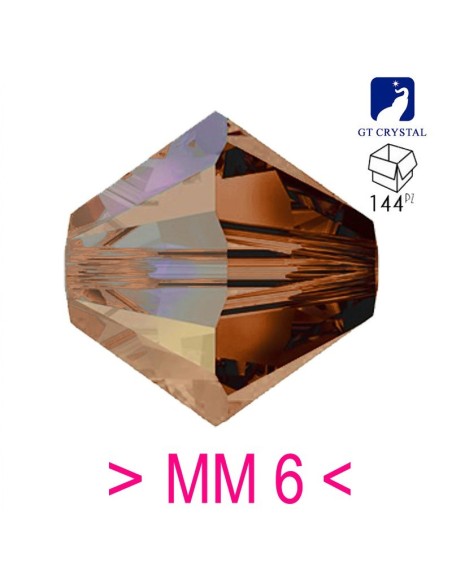 Bicono in Cristallo GT Crystal mm 6 Sliperit - 144PZ