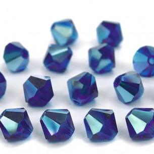 Bicono in Cristallo GT Crystal mm 6 Dark Aqua AB - 144PZ 2