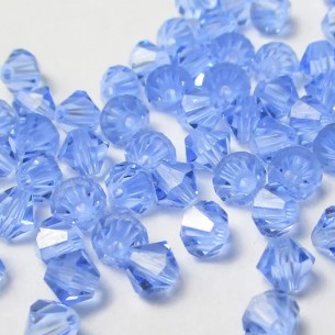 Bicone Lt. Sapphire 6 mm -... 2