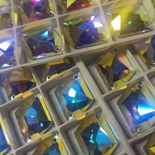 Pietra da Cucire in Cristallo GT Crystal Cosmic mm 20x16 Crystal AB - 1PZ 2