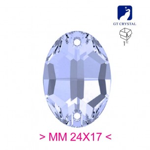 Pietra da Cucire in Cristallo GT Crystal Ovale mm 24x17 Light Sapphire - 1PZ