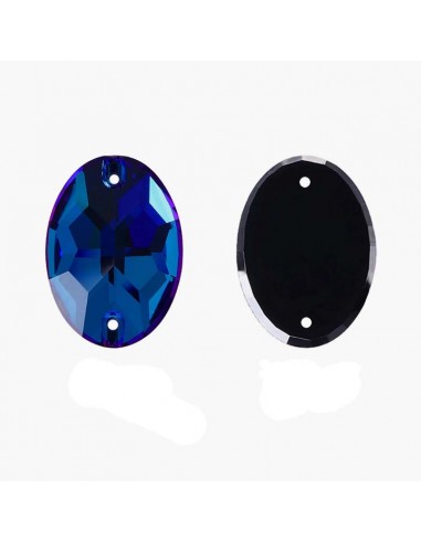 Pietra da Cucire in Cristallo GT Crystal Ovale mm 24x17 Capri Blu - 1PZ Pietra da Cucire in Cristallo GT Crystal Ovale mm 24x17 Capri Blu - 1PZ