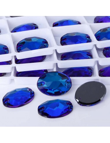 Pietra da Cucire in Cristallo GT Crystal Ovale mm 24x17 Capri Blu - 1PZ Pietra da Cucire in Cristallo GT Crystal Ovale mm 24x17 Capri Blu - 1PZ