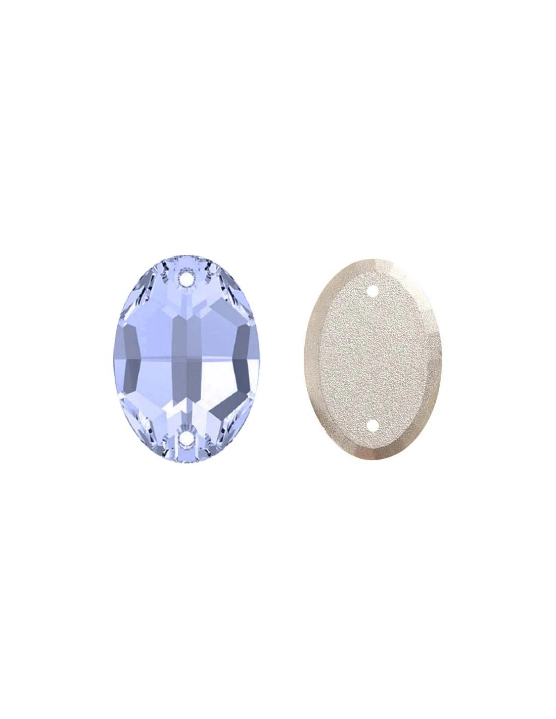 Stone Oval 24x17 mm Light Sapphire - 1PC - Stone to be sewn all crystal
