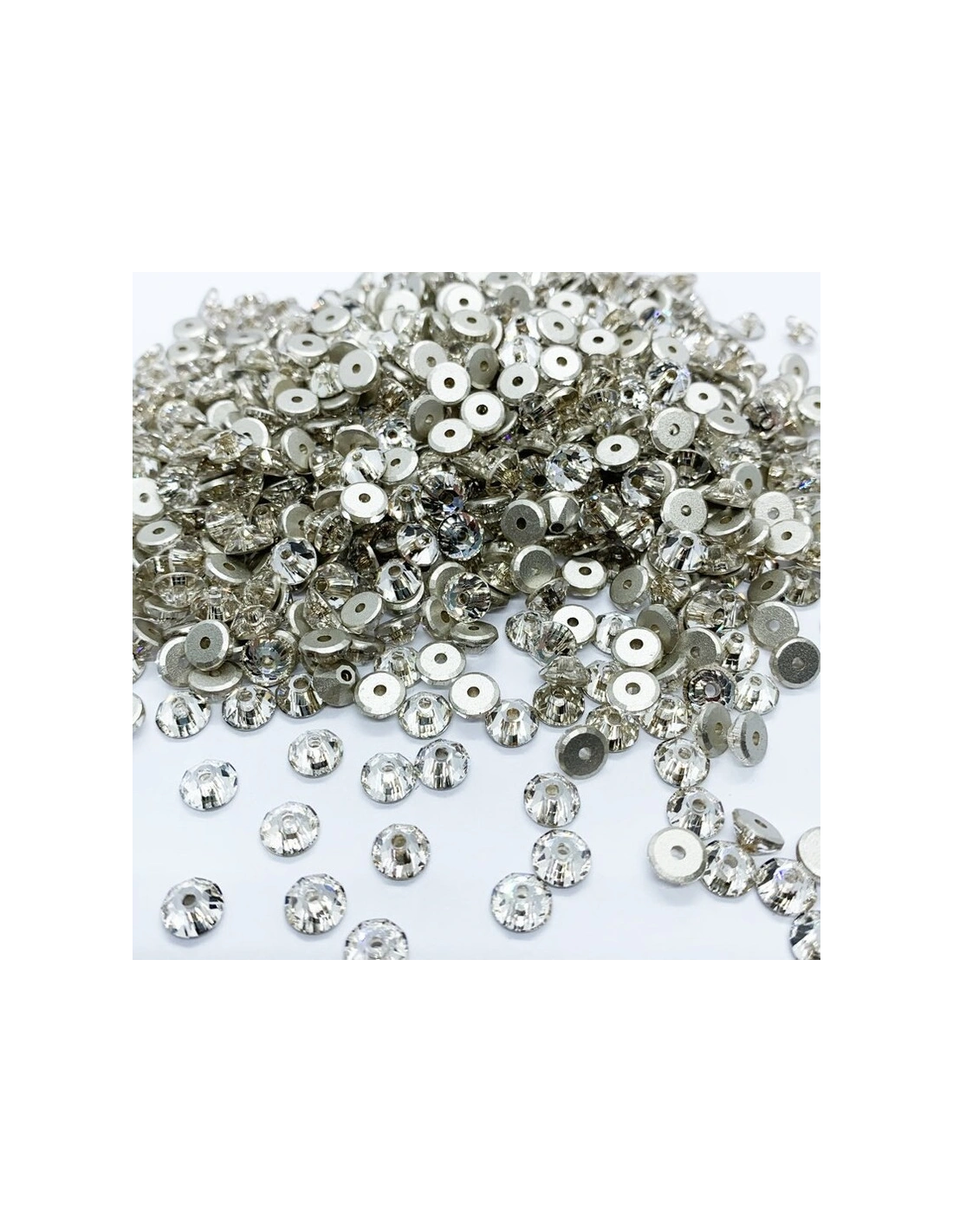 Pietra da Cucire in Cristallo Swarovski XIRIUS Loch Rose mm 5 Crystal - 144PZ
