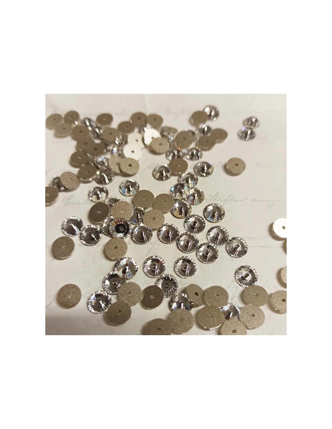 Swarovski XILION Loch Rose mm 7 Crystal - 144PCS - Stone to be sewn all crystal