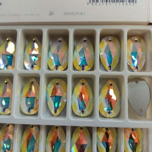 Pietra da Cucire in Cristallo Goccia Swarovski mm 28x17 Crystal AB - 1PZ swarovski elements 2