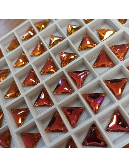 Pietra da Cucire in Cristallo GT Crystal Triangolo mm 16 Vintage Rose - 1PZ