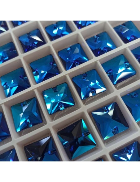 Stone Square mm 16 Hematite - 1PC - Stone to be sewn all crystal