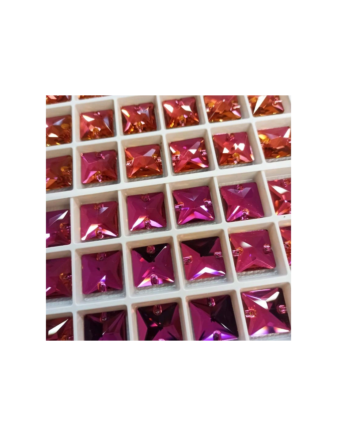 Stone Square mm 16 Hematite - 1PC - Stone to be sewn all crystal