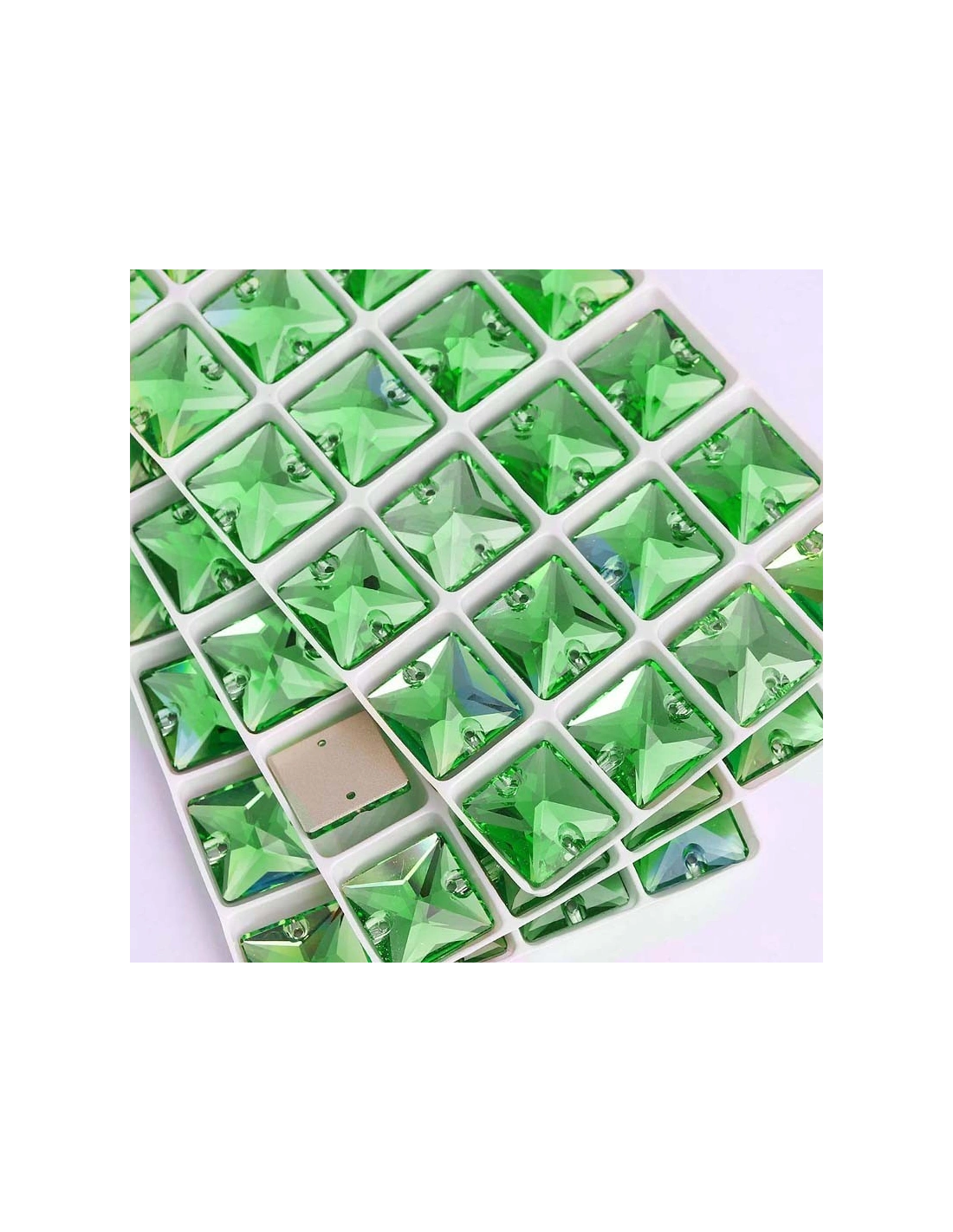 Stone Square mm 16 Hematite - 1PC - Stone to be sewn all crystal