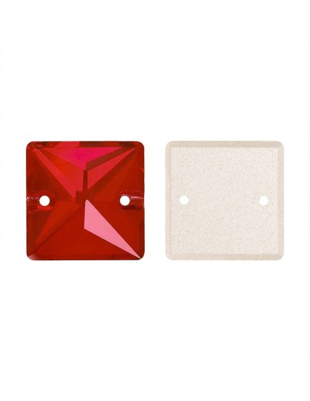 Pietra da Cucire in Cristallo GT Crystal Quadrato mm 16 Siam - 1PZ