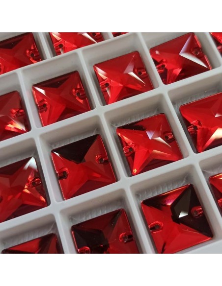 Pietra da Cucire in Cristallo GT Crystal Quadrato mm 16 Siam - 1PZ