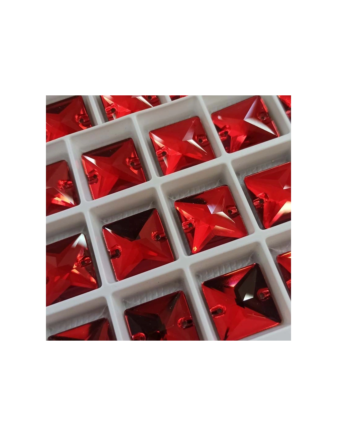 Stone Square mm 16 Hematite - 1PC - Stone to be sewn all crystal