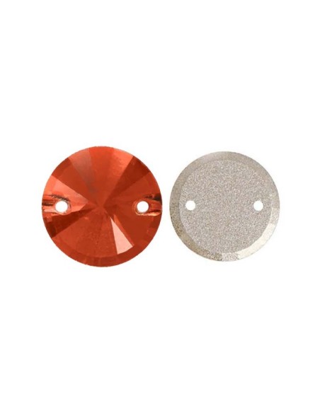 Stone Round mm 14 Fuchsia- 1PC - Stone to be sewn all crystal